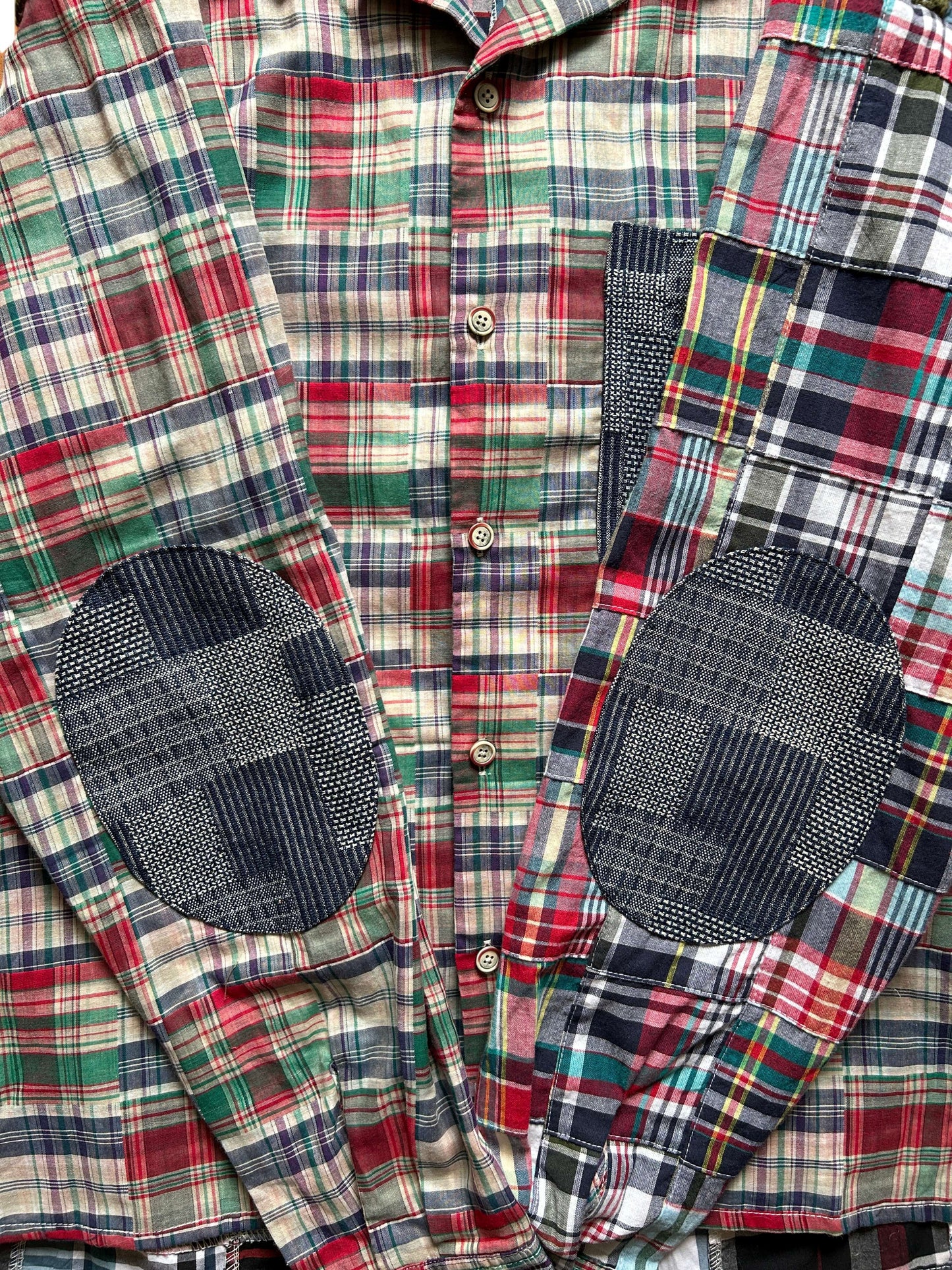 Paneled Plaid L/S Shirt