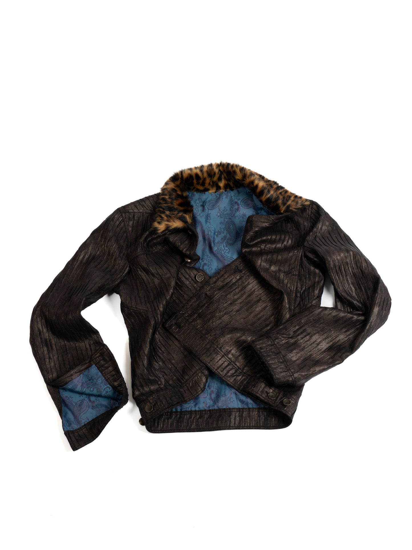 Pleated Suede Jacket