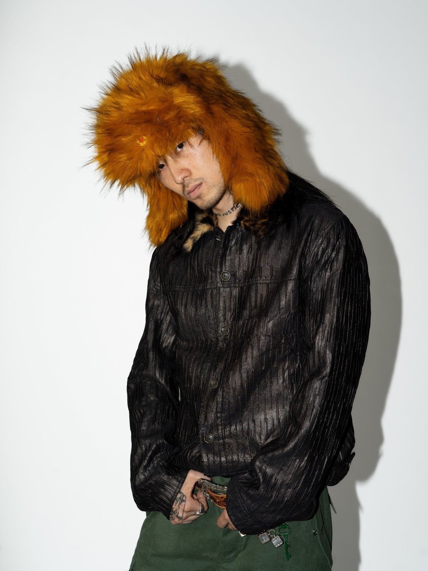 Pleated Suede Jacket