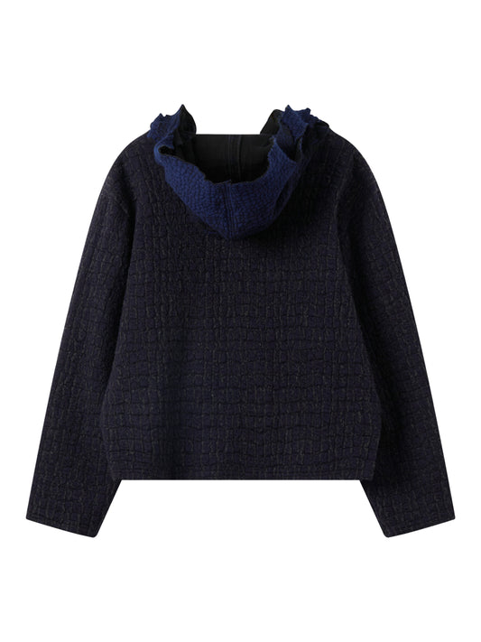 Braided Hood Wool Hoodie