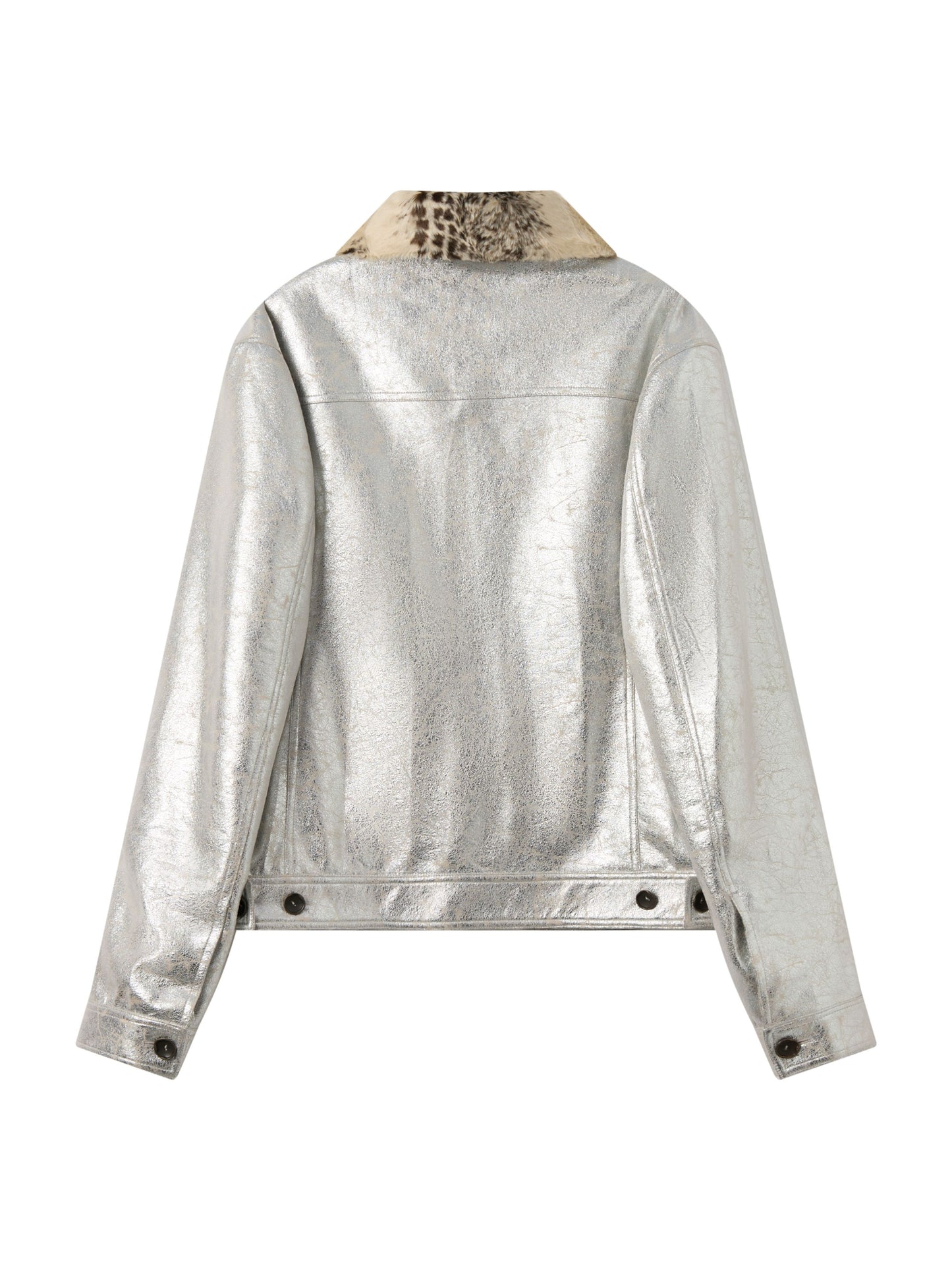 Fur Collar Leather Work Jacket