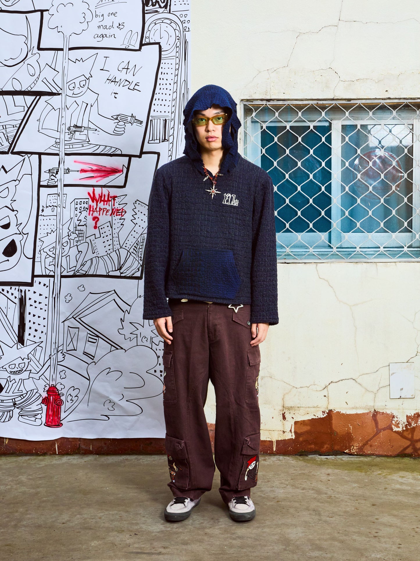 Braided Hood Wool Hoodie