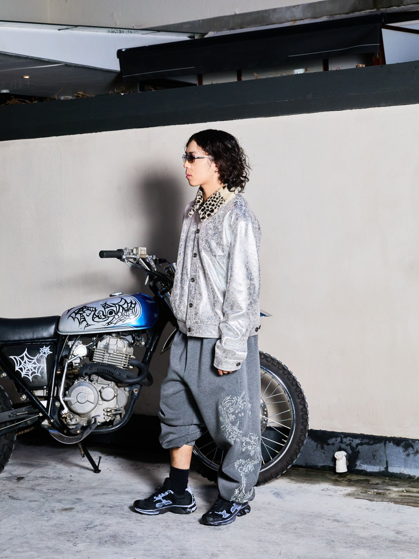 Fur Collar Leather Work Jacket