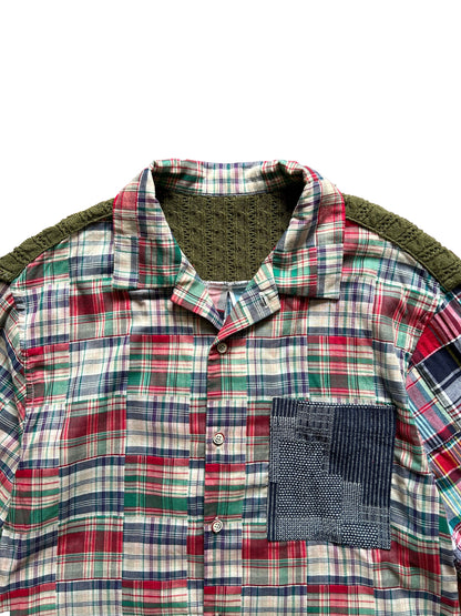 Paneled Plaid L/S Shirt