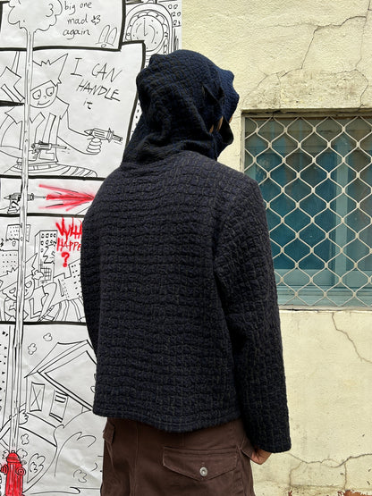 Braided Hood Wool Hoodie