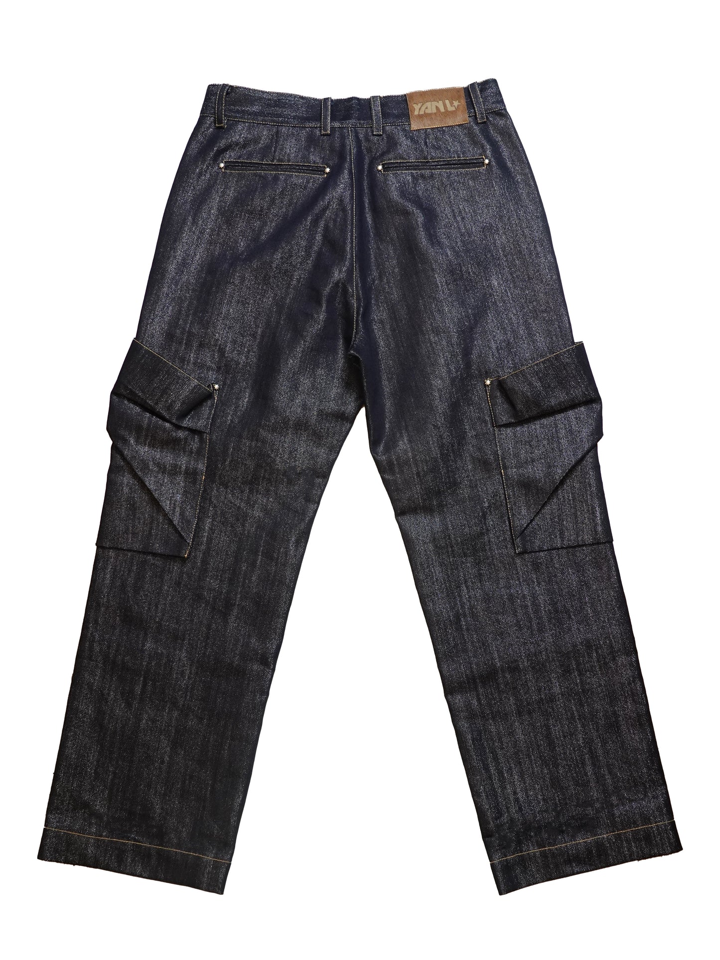 Okayama Metallic Thread Denim Cargo Pants