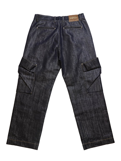 Okayama Metallic Thread Denim Cargo Pants