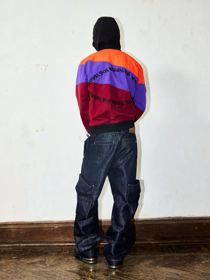 Diagonal Patchwork Jacket