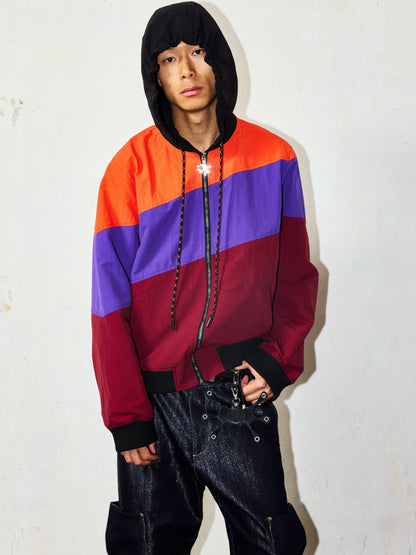 Diagonal Patchwork Jacket