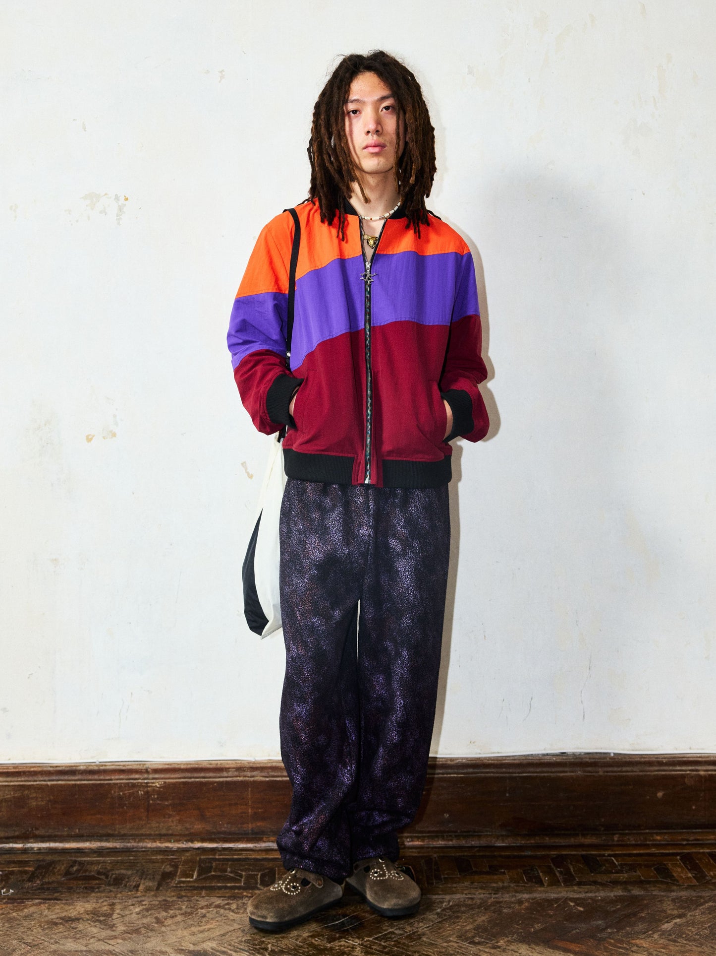 Diagonal Patchwork Jacket