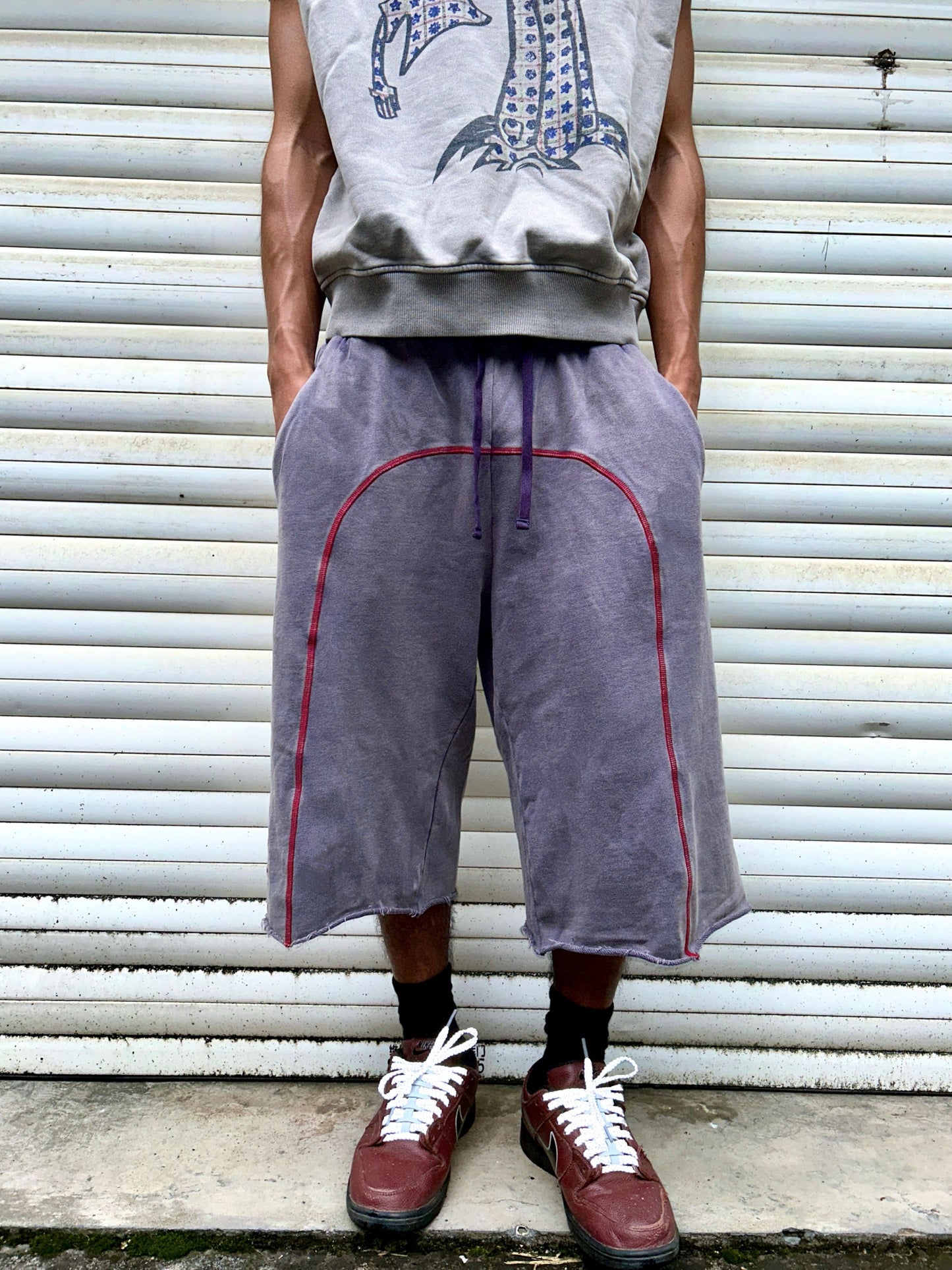 Star Long-Length Sweat Shorts