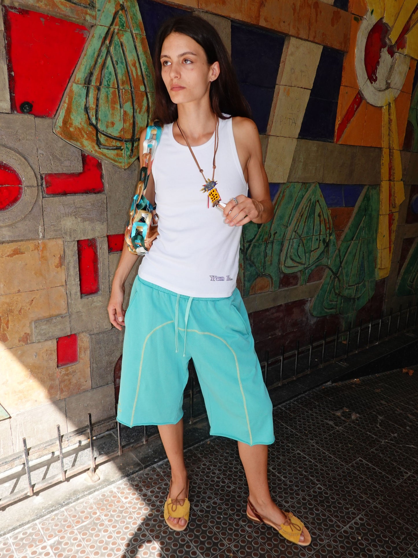Star Long-Length Sweat Shorts