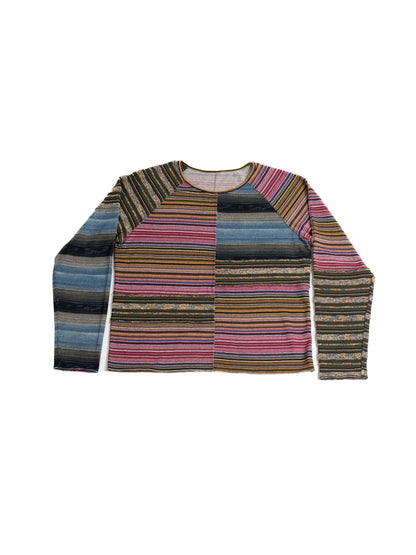Irregular Striped Long Sleeve Tee