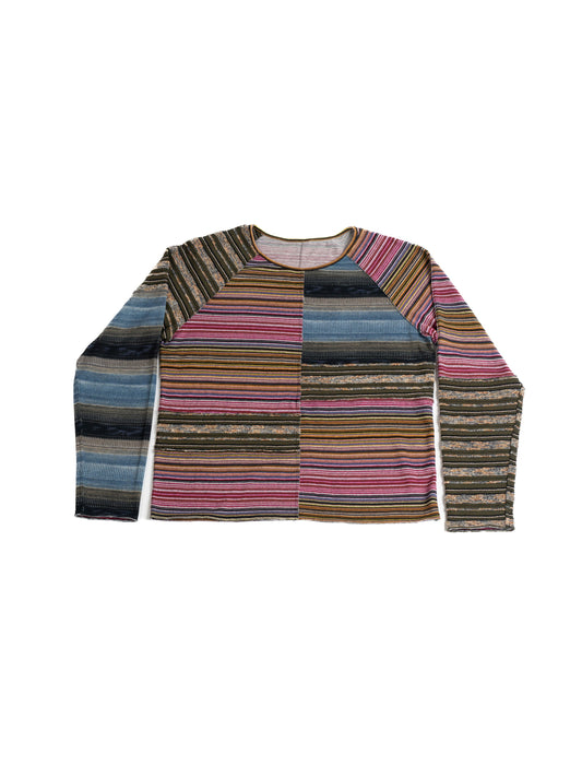 Irregular Striped Long Sleeve Tee