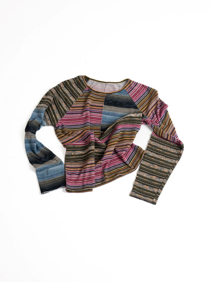 Irregular Striped Long Sleeve Tee