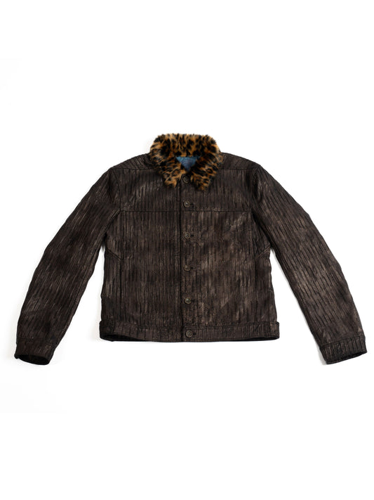 Pleated Suede Jacket