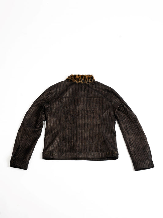 Pleated Suede Jacket