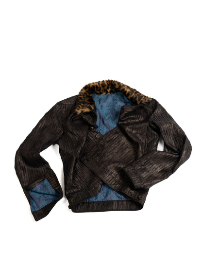 Pleated Suede Jacket