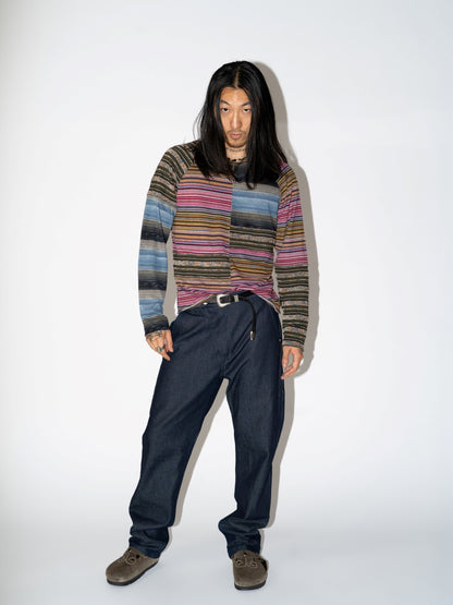 Irregular Striped Long Sleeve Tee