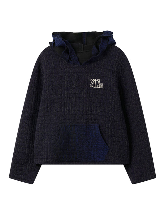 Braided Hood Wool Hoodie