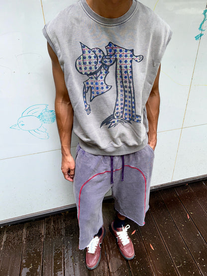 Star Long-Length Sweat Shorts